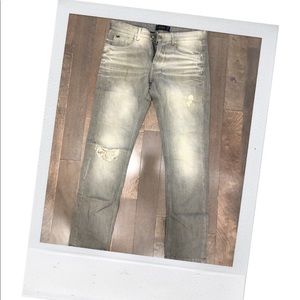 Zara Men grey destroyed jeans